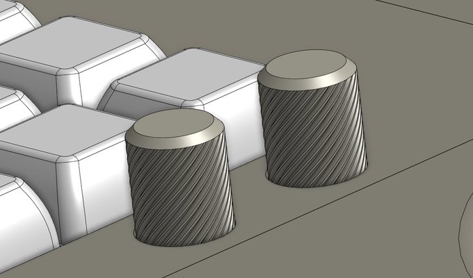 Knurled CADPad knob designs