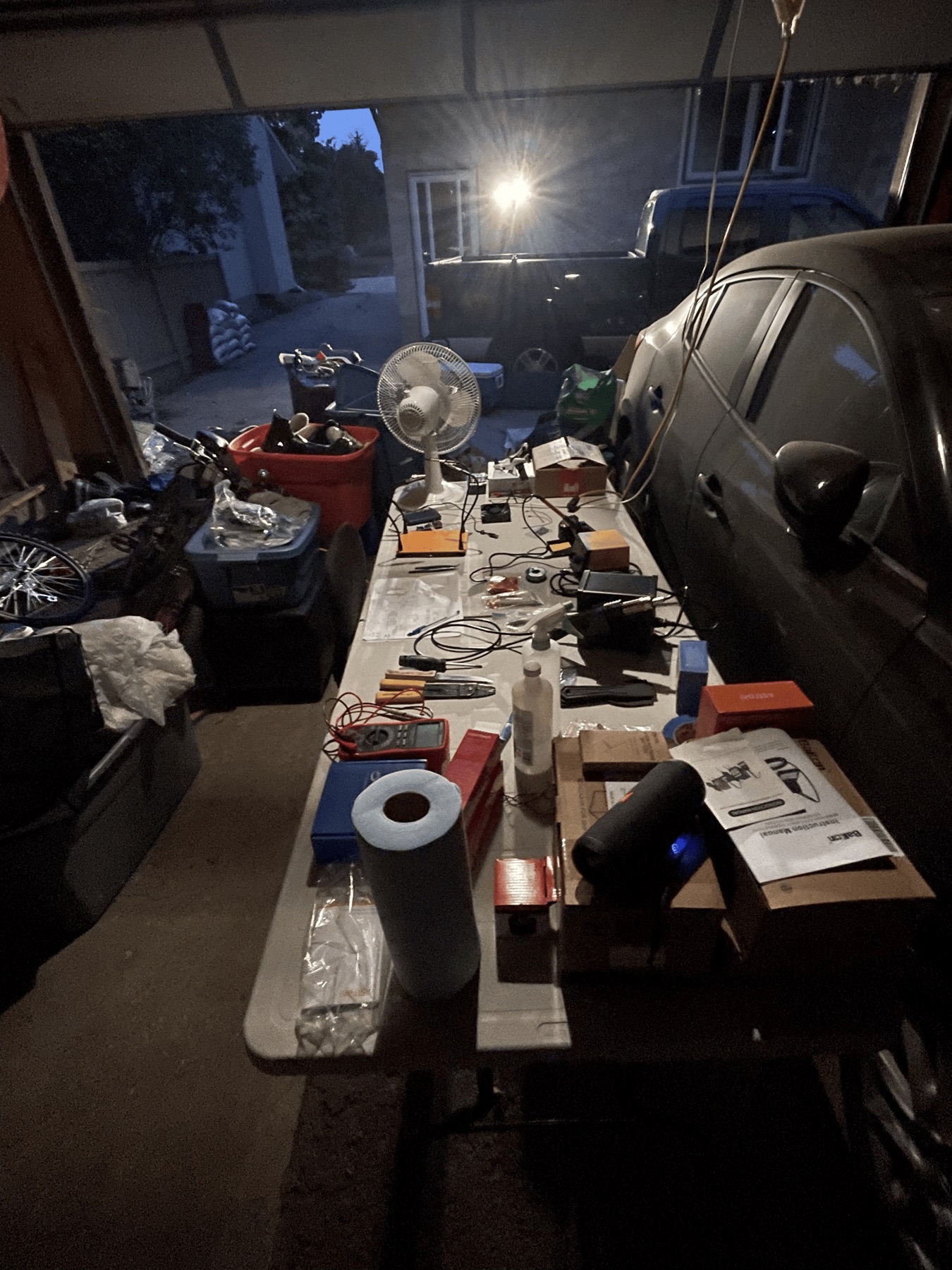 Working late at night in the lab