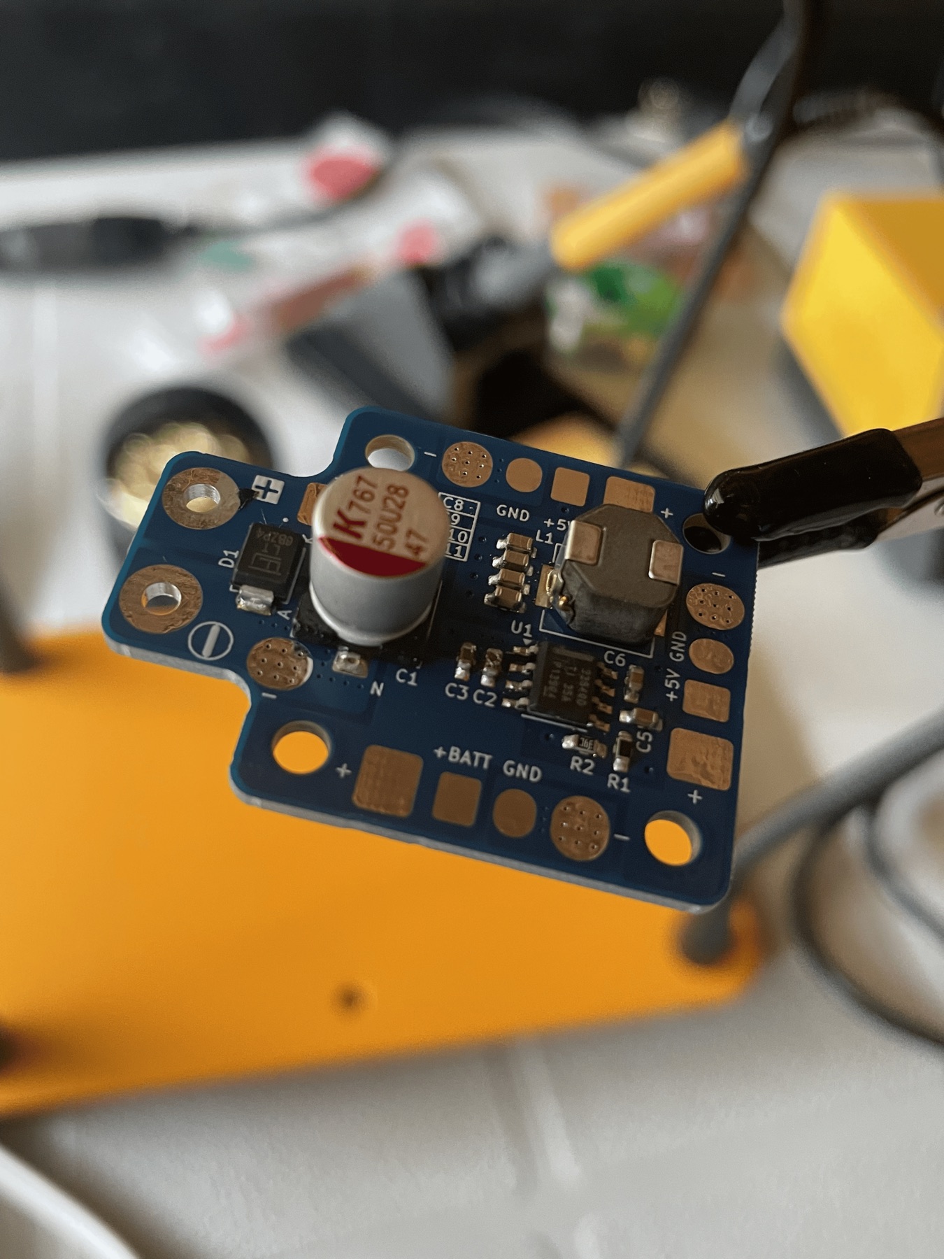 Soldered power distribution board