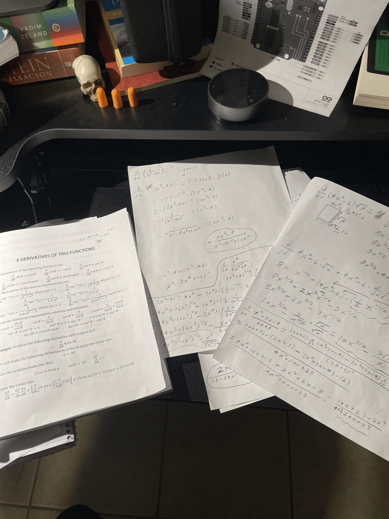 Working through calculus problems