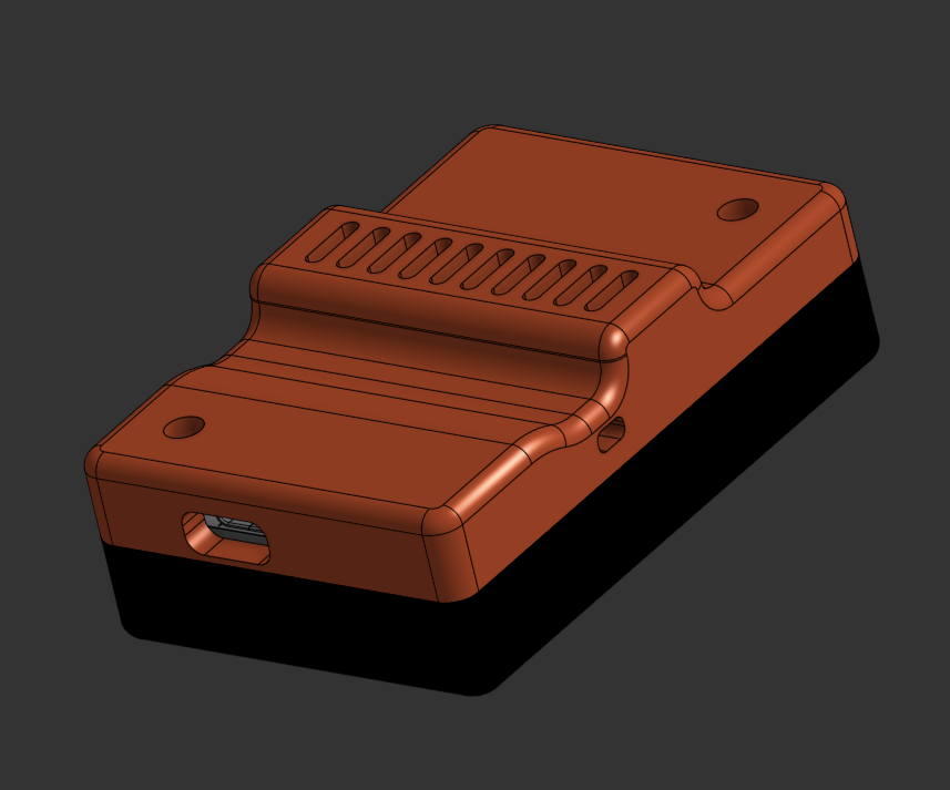 Model of an enclosure for the air quality PCB