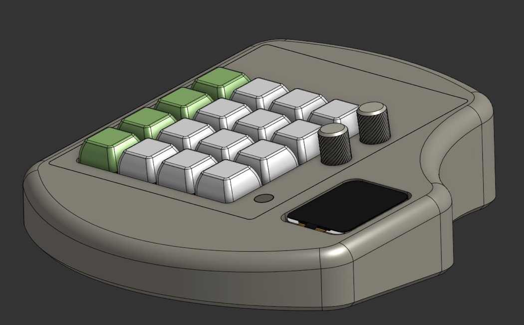 Ergonomic macro pad design